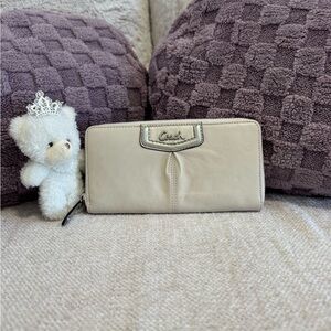 Coach Ashley Leather Zip Around Wallet